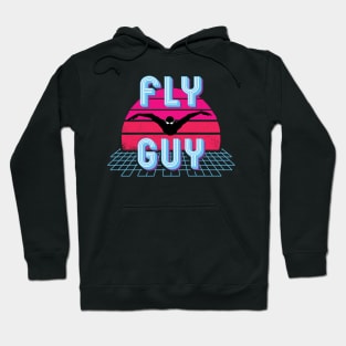 80s Fly Guy Butterfly Swimmer Retro Swim Team Hoodie